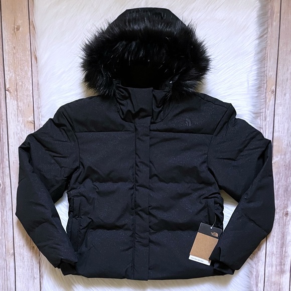 The North Face Girls’ Dealio City Jacket In Black Sparkle - Picture 2 of 12